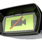 Eine Kamera mit einem Bildschirm, der ein durchgestrichenes Videosymbol anzeigt.