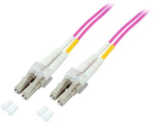 LWL Patchkabel, Duplex Jumper, LC-LC 50/125µ, OM4, LSZH, erika violett, 2.0mm, 5m