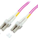 LWL Patchkabel, Duplex Jumper, LC-LC 50/125µ, OM4, LSZH, erika violett, 2.0mm, 10m