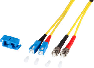 LWL Patchkabel, Duplex Jumper, SC-ST 9/125µ, OS2, LSZH, gelb, 3.0mm, 3m