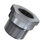 Metallgewindeadapter mit Sechskantkopf und Innengewinde.