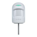 Bewegungsmelder in Weiß von Ajax mit grünem Lichtindikator.