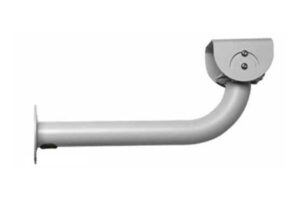 Metallhalterung in L-Form, vermutlich für eine Kamera oder ähnliches Gerät, mit Montageplatte an beiden Enden.
