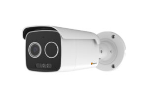 eneo Thermal Hybrid Bullet Kamera mit 5 MP, Gesichtserkennung, IP67, PoE und Wärmebildfunktion für Außenüberwachung