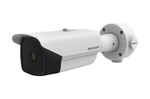 Hikvision DS-2TD2138-15/QY Wärmebildkamera – IP66, Deep-Learning Personen-/Fahrzeugerkennung, Temperaturmessung & Brandfrüherkennung für 24/7 Außenüberwachung