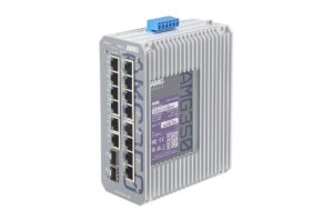 Industrieller 16 Port Unmanaged Switch, 14 x 10/100/1000BT RJ45 30W & 2 x 100/1000FX SFP Slot