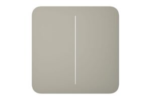Ajax SoloButton 2‑Gang 239651 Funk-Taster – Jeweller, bis 1.300 m Freifeld-Reichweite, 2 frei belegbare Steuerkanäle