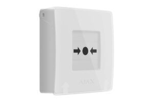 Ajax Manual Call Point Weiß – Funk-Notfallmelder Jeweller, manueller Alarmtaster für Sicherheitssysteme (Art.-Nr. 241039)