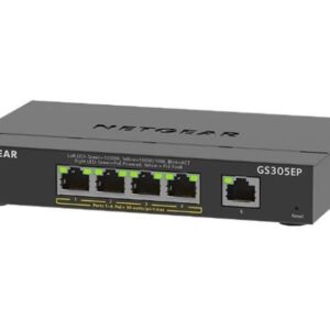 Netgear GS305EP Desktop Switch mit 5-Port Gigabit Ethernet und PoE+ Unterstützung für Effiziente Netzwerkverwaltung