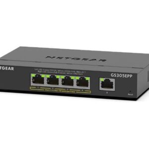 Netgear GS305EPP: Leistungsstarker 5-Port Gigabit Desktop Switch mit PoE+ und 120W für Effiziente Netzwerkverwaltung
