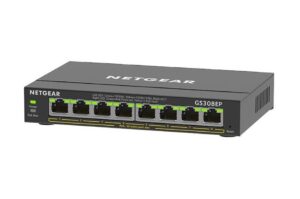 Netgear GS308EP Desktop Switch mit 8-Port Gigabit Ethernet und PoE+ Unterstützung - Effiziente Netzwerkverwaltung für kleine Büros