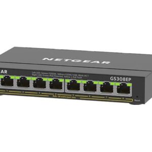 Netgear GS308EP Desktop Switch mit 8-Port Gigabit Ethernet und PoE+ Unterstützung - Effiziente Netzwerkverwaltung für kleine Büros