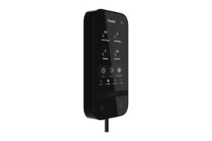 Ajax KeyPad TouchScreen Fibra schwarz – Indoor Touchscreen-Bedienfeld, drahtgebunden 100–240 VAC für Alarmanlagen und Sicherheitssysteme