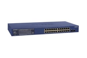 Netgear 24-Port Smart Switch mit 380W PoE/PoE+ Unterstützung - Effiziente Netzwerkverwaltung für Unternehmen