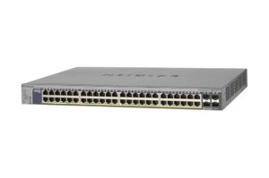Netgear 48-Port Smart Switch mit PoE/PoE+, 380W Leistung, Gigabit Ethernet und SFP-Unterstützung - GS752TP-300EUS