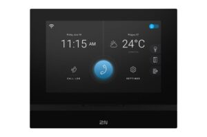 2N Indoor View: Hochwertiges 7" Touchscreen-Wi-Fi-Display in Schwarz mit PoE und Wandmontage-Option