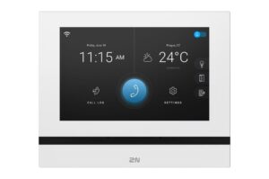 2N Indoor View: Hochwertiger 7" Touchscreen-Monitor mit WLAN und PoE für Wandmontage in Weiß