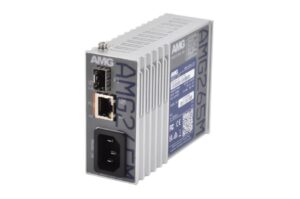 AMG Systems DIN Rail Medienkonverter: Effiziente Glasfaserlösung mit 30W Leistung und IP40 Schutz für raue Umgebungen