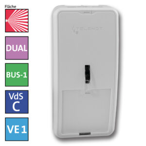 histar DUAL 1012AM-B1 IR-MW-Bewegungsmelder – Dual-Technologie Infrarot & Mikrowelle mit Anti-Masking für zuverlässige Innenraumüberwachung