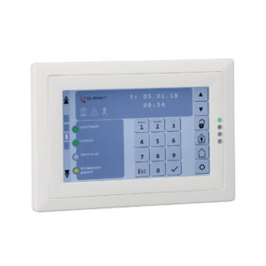 TELENOT Touch-Bedienteil BT 800 aP - Weißes Gehäuse und Rahmen - Optimale Steuerung und Sicherheit