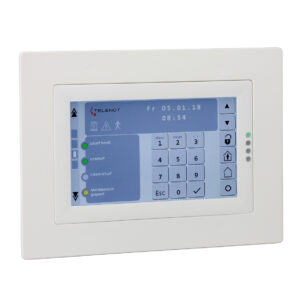 TELENOT Touch-Bedienteil BT 801 uP - Weißes Gehäuse und Rahmen - Optimale Steuerung und Sicherheit