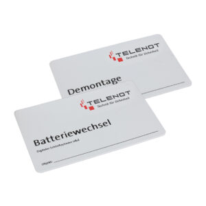 TELENOT Kartenset TU-KS 100096402 für Batteriewechsel und Demontage – wasser- und schmutzabweisend