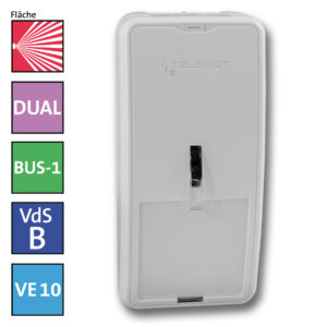 TELENOT DUAL 1012-B1 IR-MW-Bewegungsmelder: Hochleistungs-Sicherheitstechnologie für optimalen Schutz