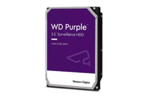 3,5-Zoll-Überwachungsharddisklaufwerk von Western Digital in Lila mit der Bezeichnung "WD Purple".