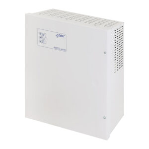 Ein weies Metallgeh04use der Pulsar AWZG2 Serie mit L0fcftungsschlitzen an der Seite.
