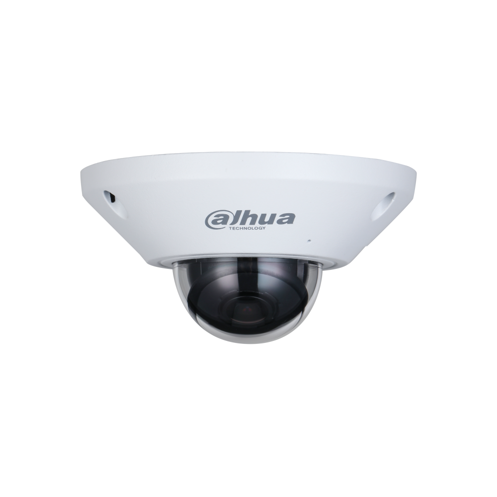 Kuppelüberwachungskamera der Marke Dahua in weißem Gehäuse.