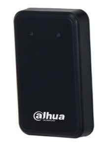 Schwarzer rechteckiger RFID-Leser von Dahua Technology mit abgerundeten Ecken.