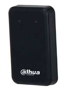 Schwarzer rechteckiger RFID-Leser von Dahua Technology mit abgerundeten Ecken.