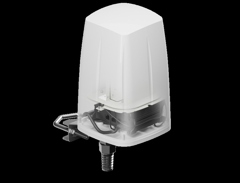 Transparenter Schutzmantel umgibt ein technisches Gerät mit sichtbaren Kabeln und Anschlüssen.