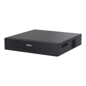 Schwarzer DVR-Rekorder von Dahua mit zwei USB-Ports an der Vorderseite und Lüftungsschlitzen an der Seite.