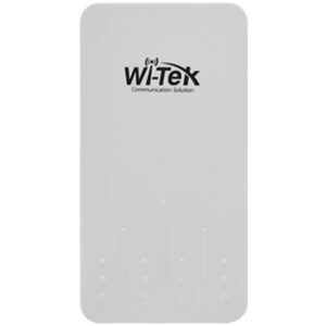 Ein weißes elektronisches Gerät mit der Aufschrift 'Wi-Tek Communication Solution' auf der Vorderseite.