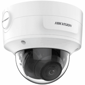 Weiße Kuppel-Überwachungskamera von Hikvision.
