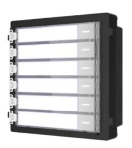 Ein rechteckiges, schwarzes LED-Lichtmodul mit fünf horizontalen Leuchtstreifen.