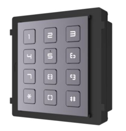 Ein schwarz umrahmtes, quadratisches Ziffernfeld mit zwölf Tasten in vier Reihen, Zahlen von 1 bis 9, und Symbolen wie Stern, Raute und C auf den unteren Tasten.