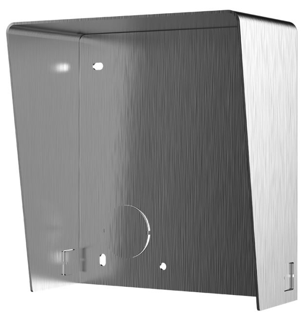 Edelstahlgehäuse mit gebürsteter Oberfläche und mehreren vorgebohrten Montageöffnungen.