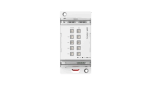 Elektronisches Steuergerät mit mehreren Modusanzeigen, Schaltern und dem Markenlogo Hikvision.