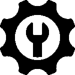 Eine schwarze Silhouette von einer springenden Katze mit ausgestreckten Pfoten und gebogenem Rücken.