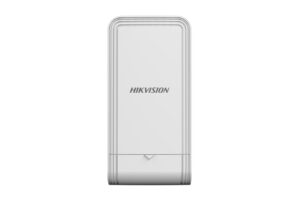 Weiße Hikvision-Überwachungskamera mit rechteckiger Form und abgerundeten Kanten.