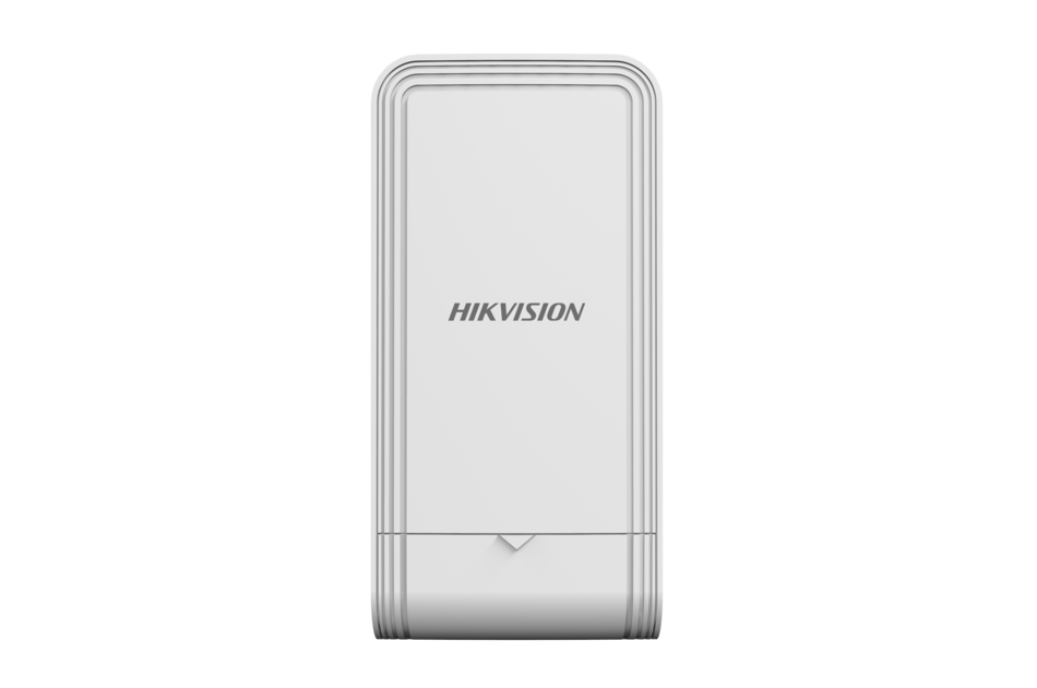 Weiße Hikvision-Überwachungskamera mit rechteckiger Form und abgerundeten Kanten.