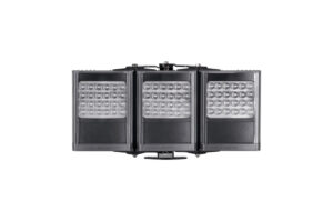 Eine dreiteilige LED-Leuchte mit mehreren Lichtpunkten auf jedem Segment.