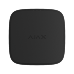 Schwarzes quadratisches Gerät mit dem Schriftzug "AJAX" in der Mitte.