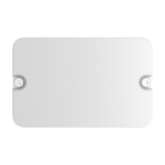 Rechteckiges, weißes Gerät mit dem eingeprägten Text "AJAX" in der Mitte.