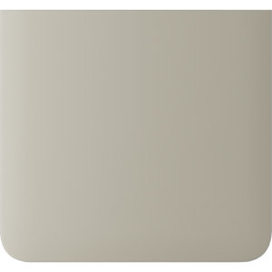 Eine glatte, beige Fläche mit abgerundeten Ecken.