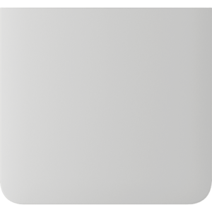 Ein schlichtes, weißes Quadrat mit abgerundeten Ecken vor neutralem Hintergrund.