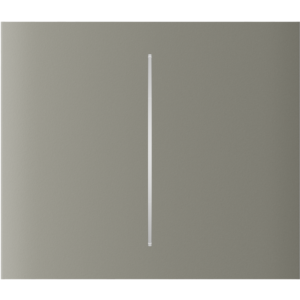Ein minimalistisches Design mit einer vertikalen weißen Linie auf grauem Hintergrund.