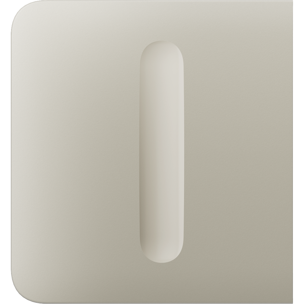 Nahtlose, sandfarbene Oberfläche mit langer, vertikaler Vertiefung in der Mitte.